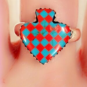 Spade Sterling Gemstone Ring